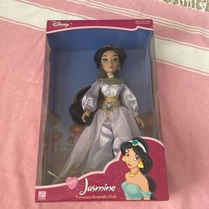 Porcelain Jasmine Disney Princess Doll Brass Key Royal Holiday Keepsake Doll